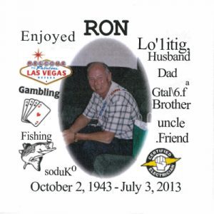 Ron memorial quilt square